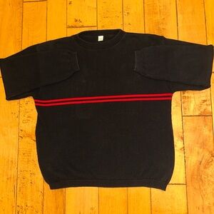 Black and Red Stripe Men's Sweater